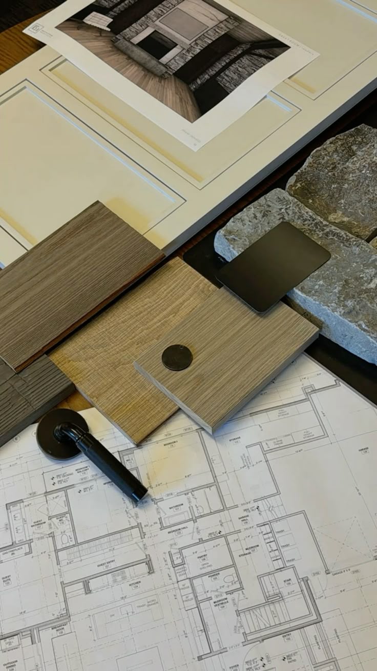 Flooring samples and project planning materials