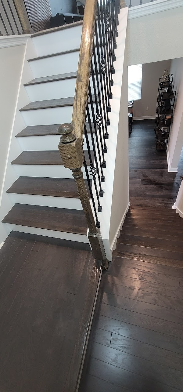 After engineered wood flooring project by Titan Flooring Group
