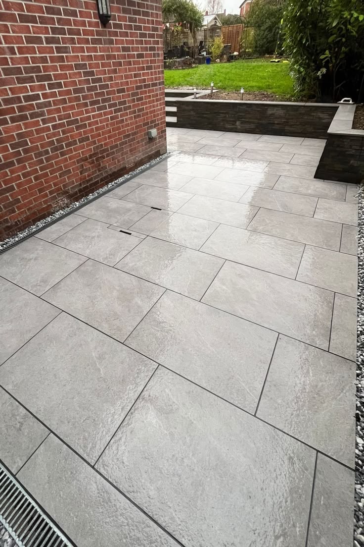Outdoor paver patio installation